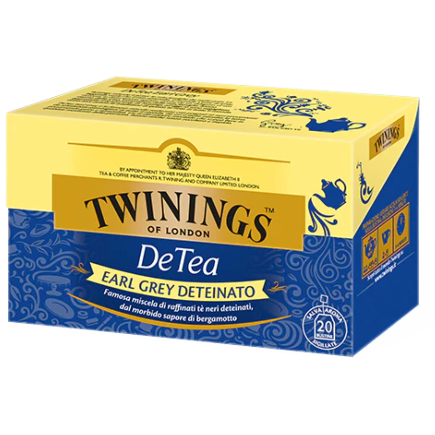Twining tea earl grey deteinato 20 filtri
